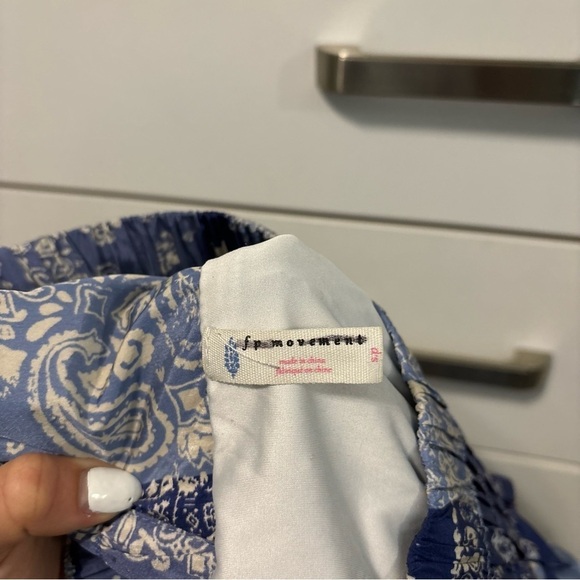 Free People Movement Blue Pattern The Way Home Shorts - Picture 7 of 7
